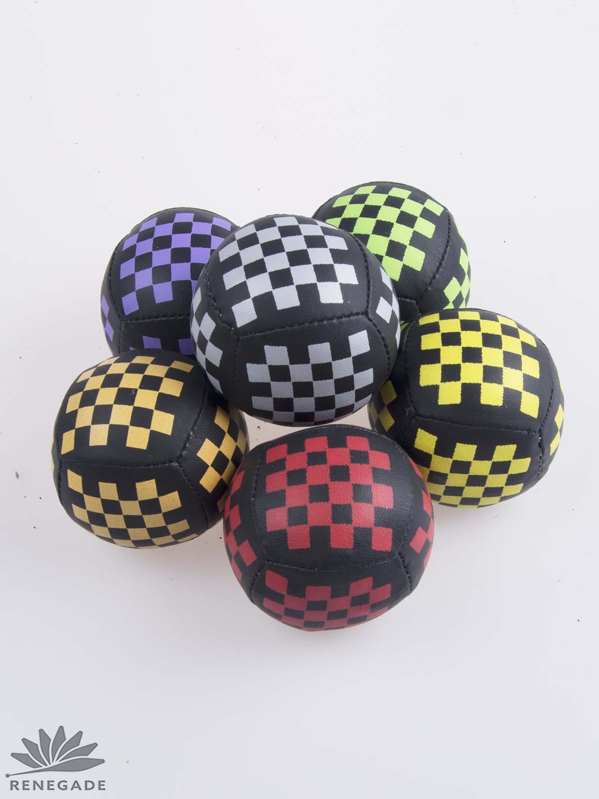 Black Checks PU Beanbag (65mm, 115 grams)