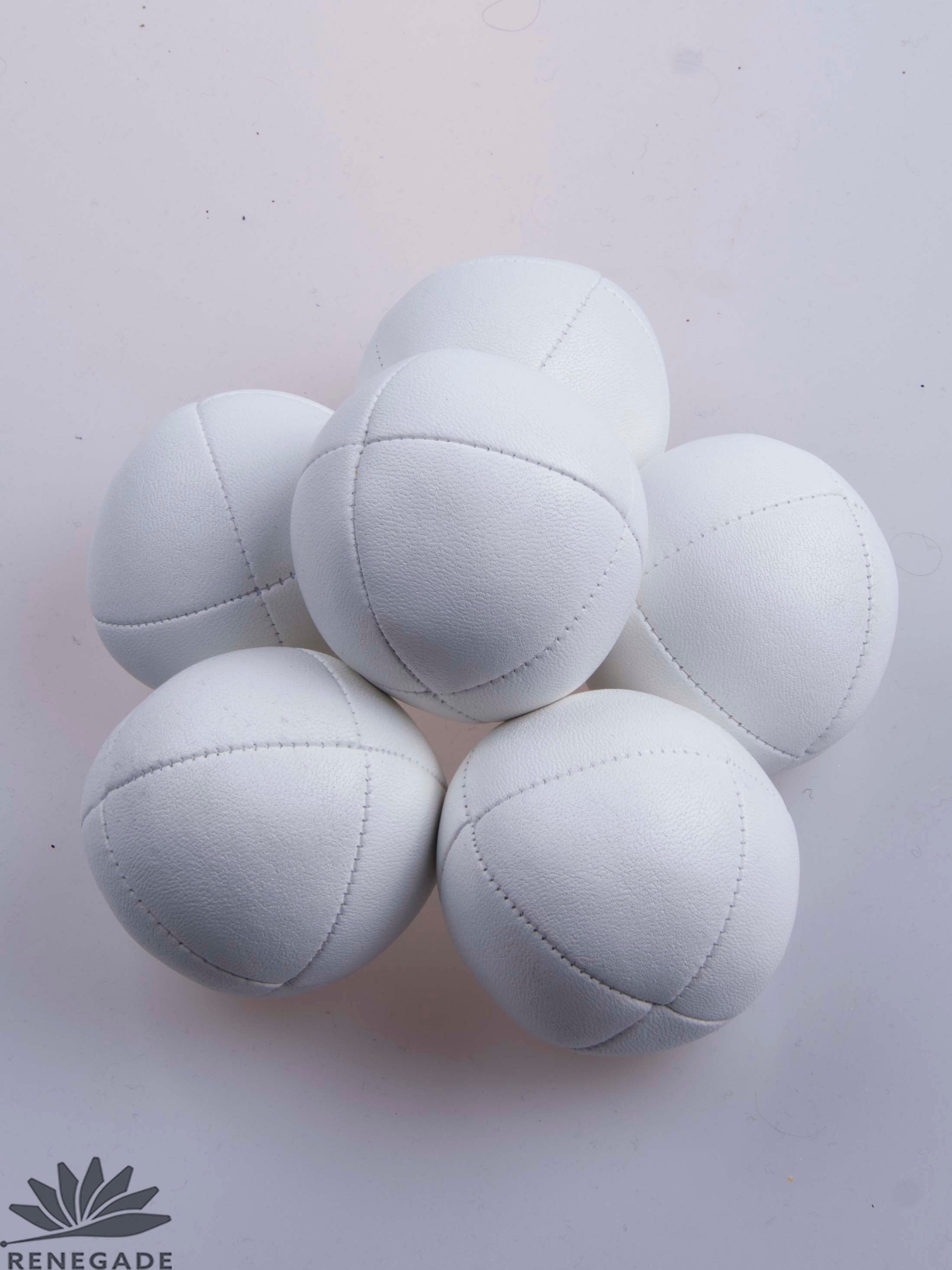 White PU Beanbag Eight Panel (70mm, 130 grams)