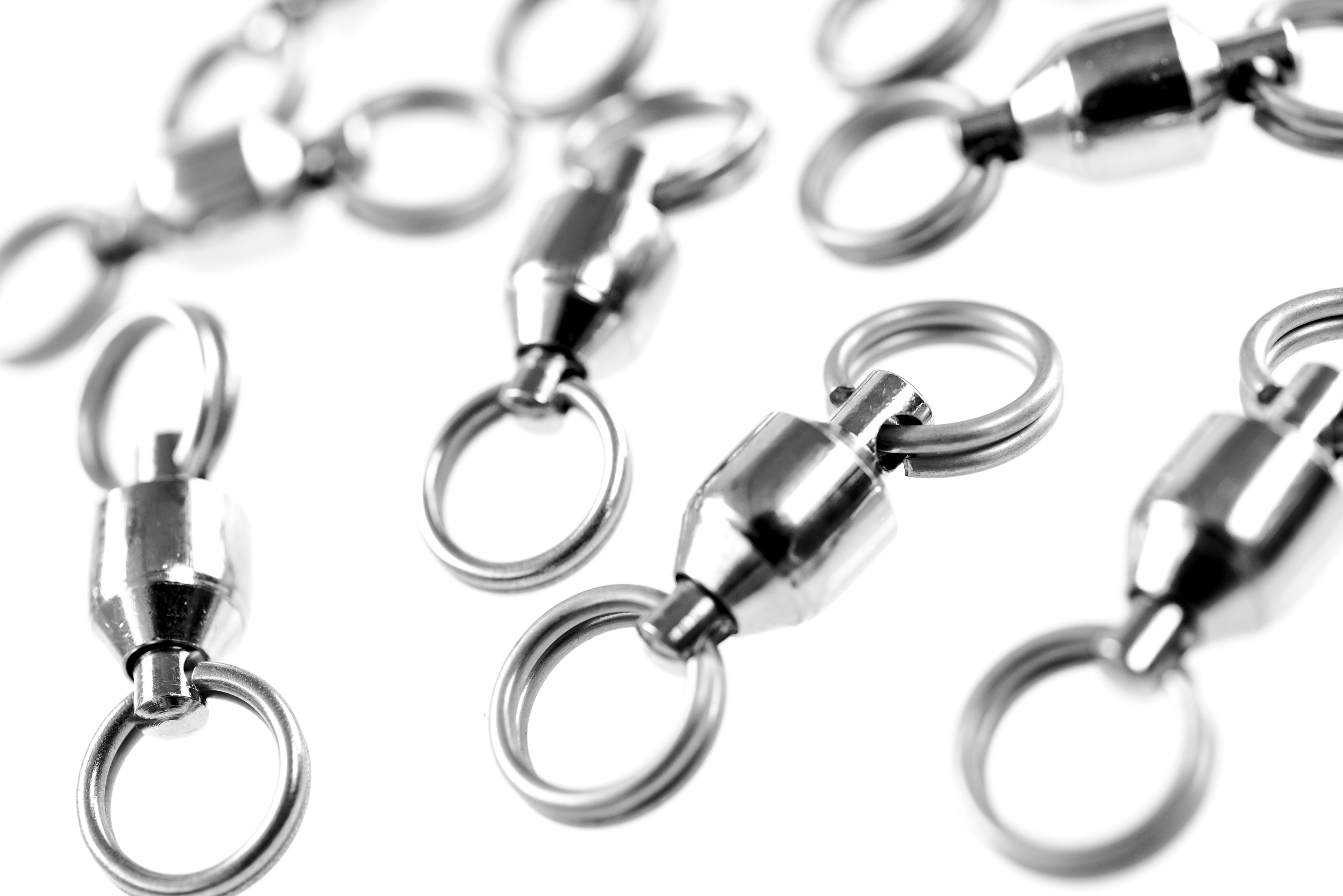 Swivels with split rings (size 8 bearing swivel)