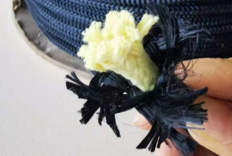 Shielded Technora over Kevlar Core Rope Wicking 15mm per roll or per foot