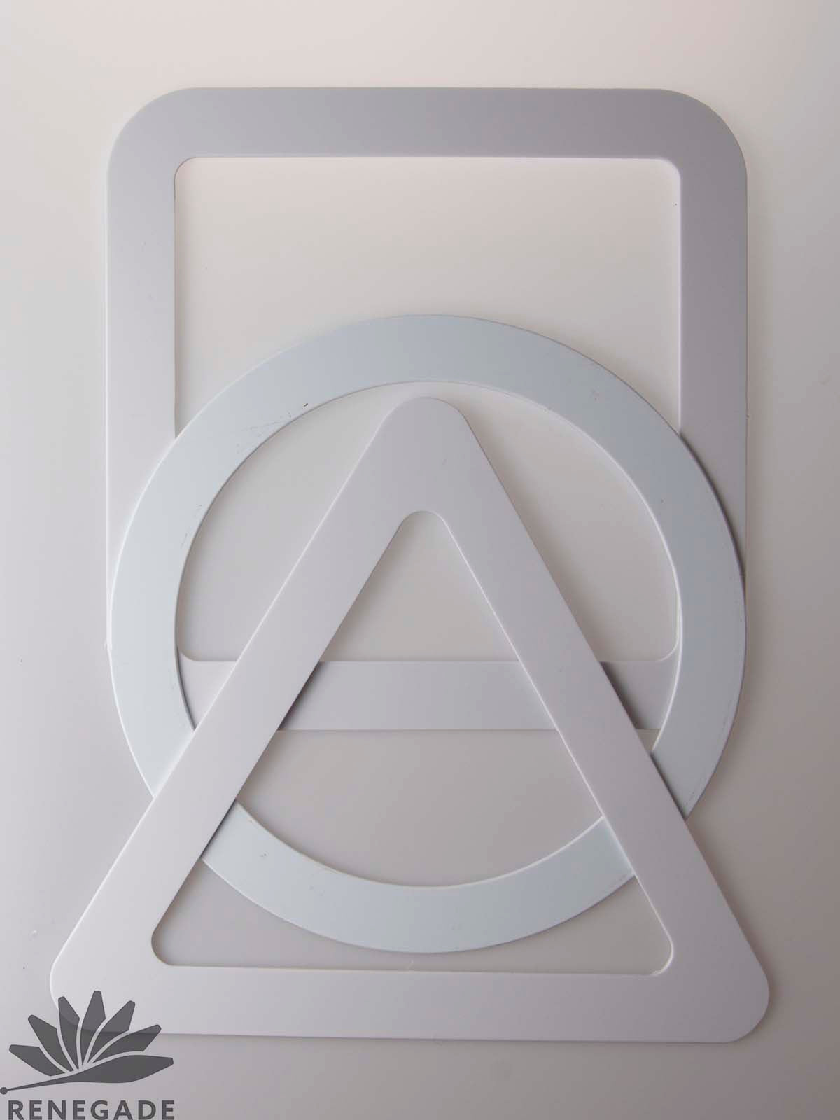 Solid Triangle, Square, Circle Rings