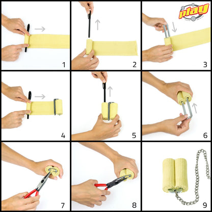 Play Fire Chain Poi Round Knob