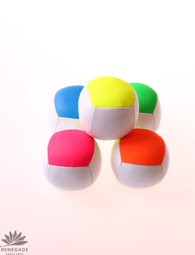 Small six panel PU beanbag color/white (68mm, 130 grams)