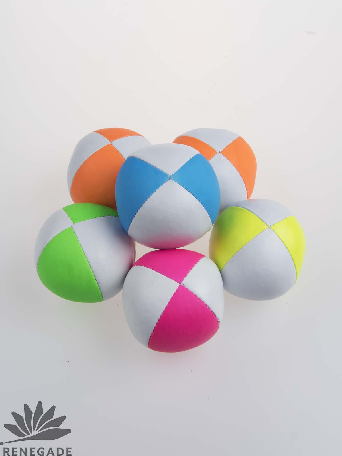 Small PU Beanbag Fluor/White 4 panel  (68mm, 127 grams)