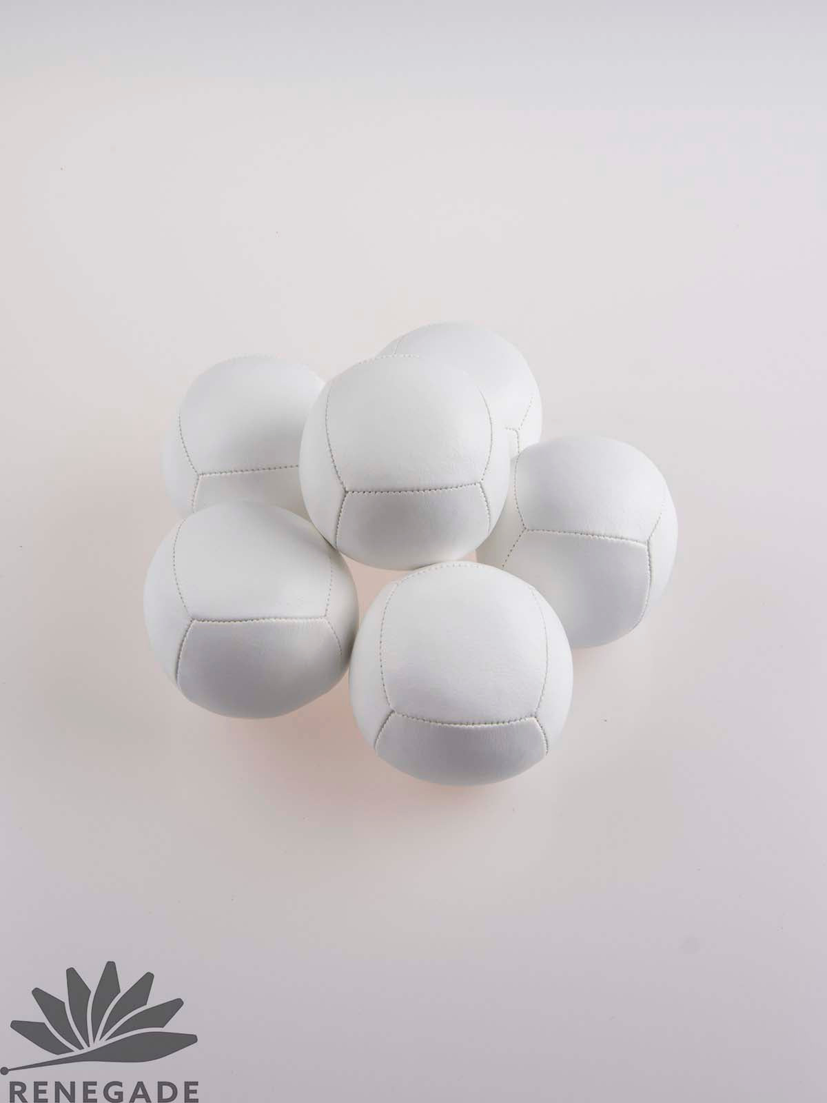White PU Beanbag Six Panel (58mm, 75 grams)