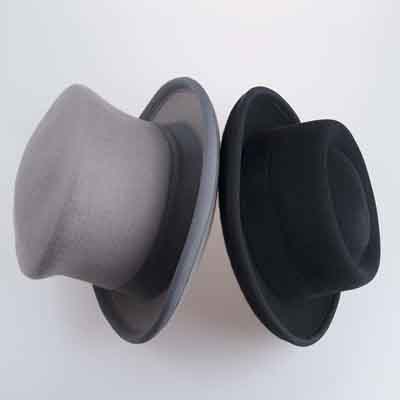 Top hats and pork pie hats for juggling