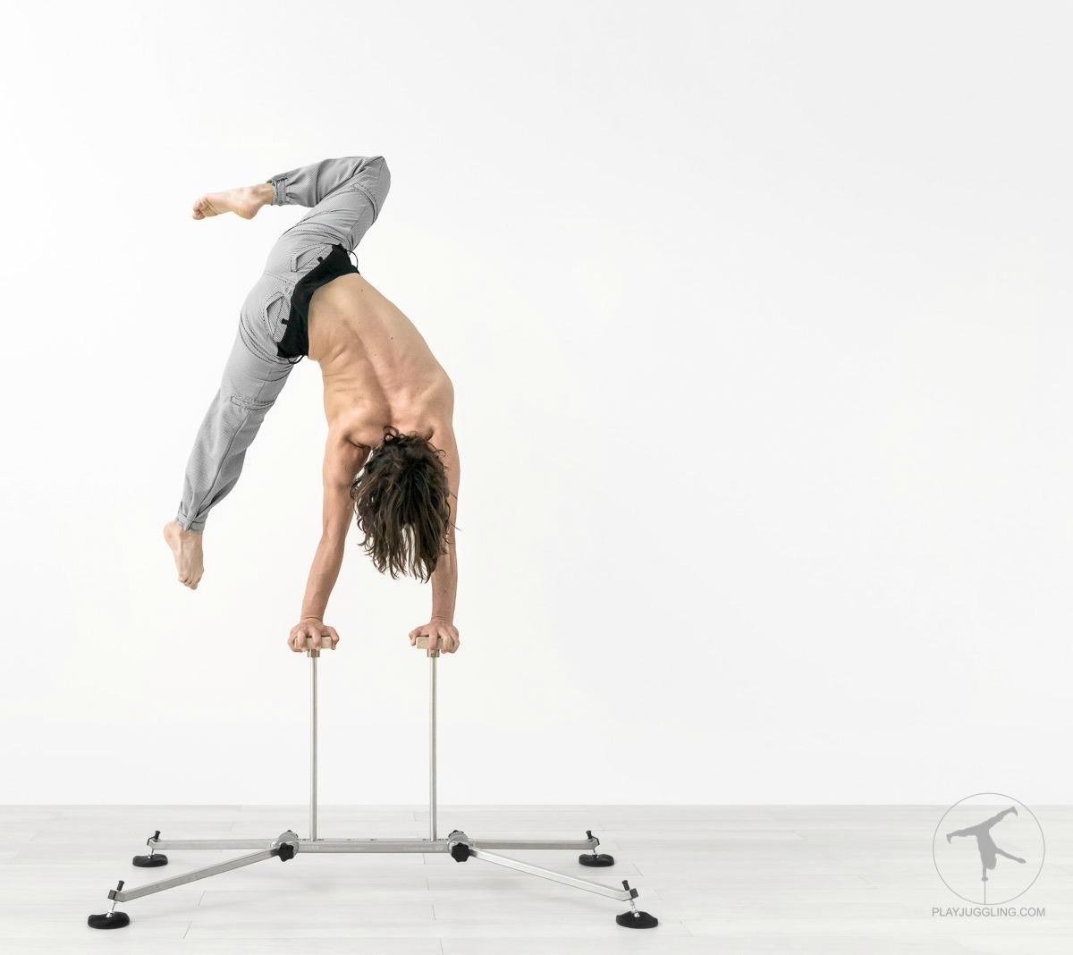 Rotating Handstand Platform with Canes